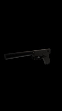 a black gun on a black background